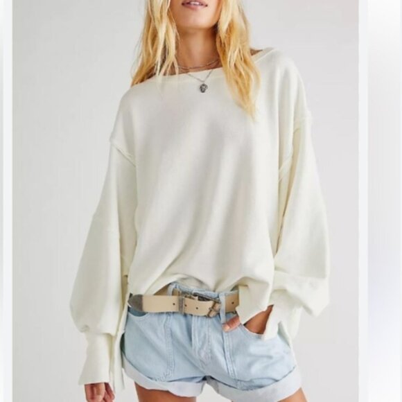 NWT "XS" Oversized We The Free Camden Sweatshirt - Picture 1 of 5